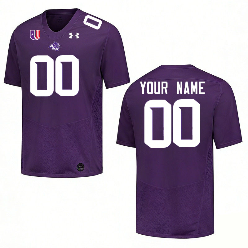 Custom Abilene Christian Wildcats Name And Number Football Jerseys-Purple